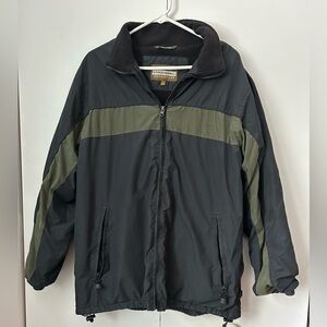 Boston Outfitters Men's Black Jacket with Olive Accents